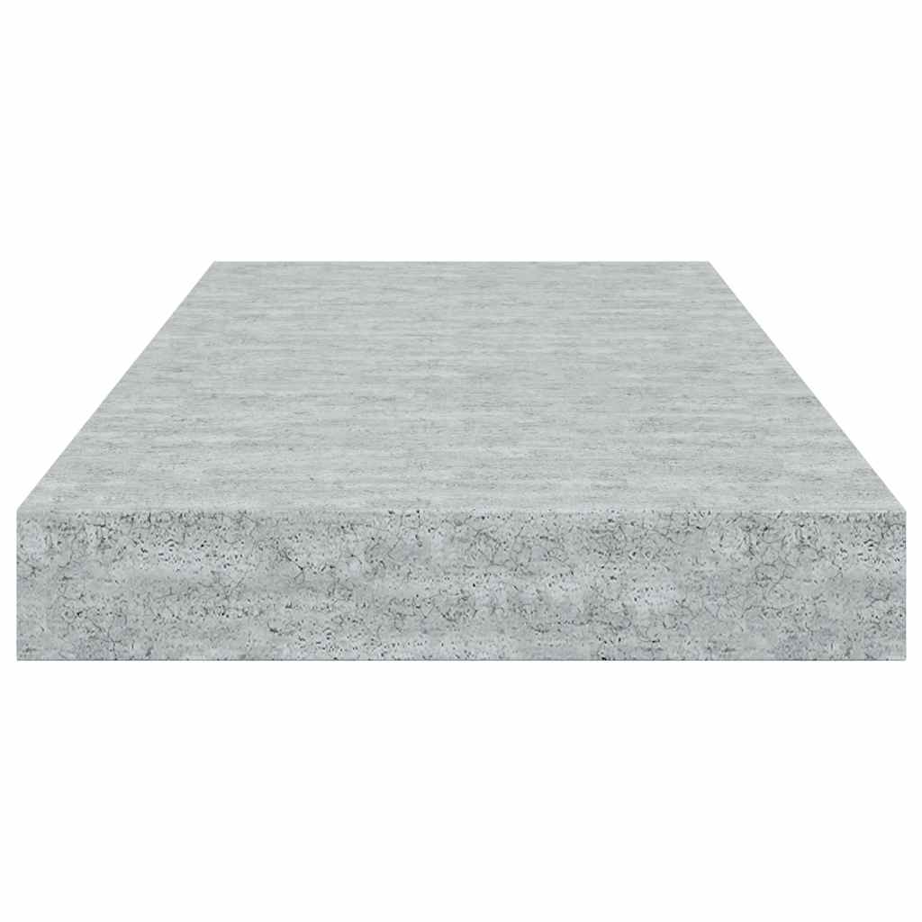 vidaXL Wall Shelf Set of 2 Concrete Grey Honeycomb MDF, Metal