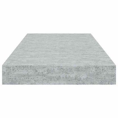 vidaXL Wall Shelf Set of 2 Concrete Grey Honeycomb MDF, Metal