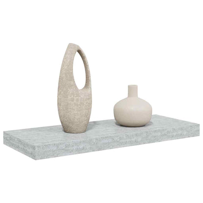 vidaXL Wall Shelf Concrete grey Honeycomb MDF, metal Medium