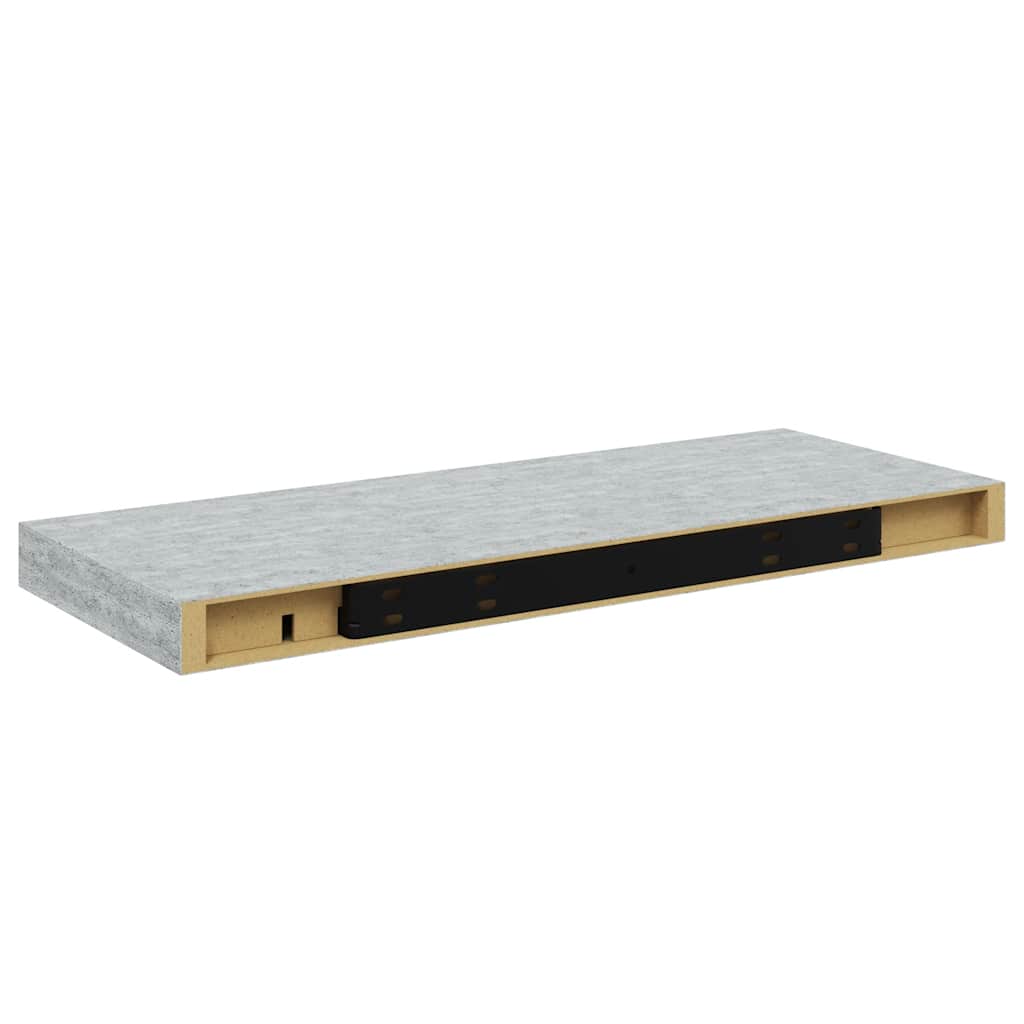 vidaXL Wall Shelf Concrete grey Honeycomb MDF, metal Medium