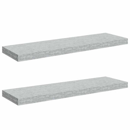 Floating Wall Shelves 2 pcs Concrete Gray 31.5"x9.3"x1.5" MDF