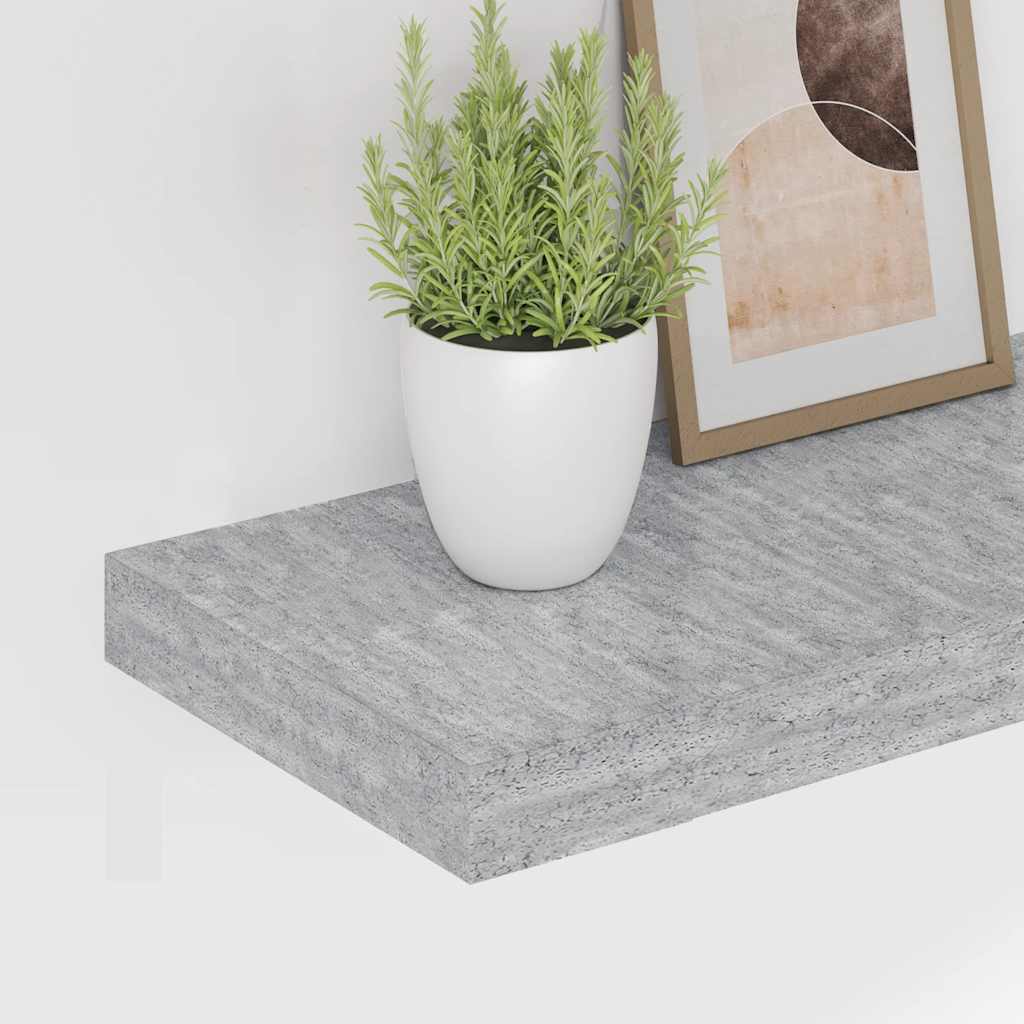 Floating Wall Shelves 2 pcs Concrete Gray 31.5"x9.3"x1.5" MDF