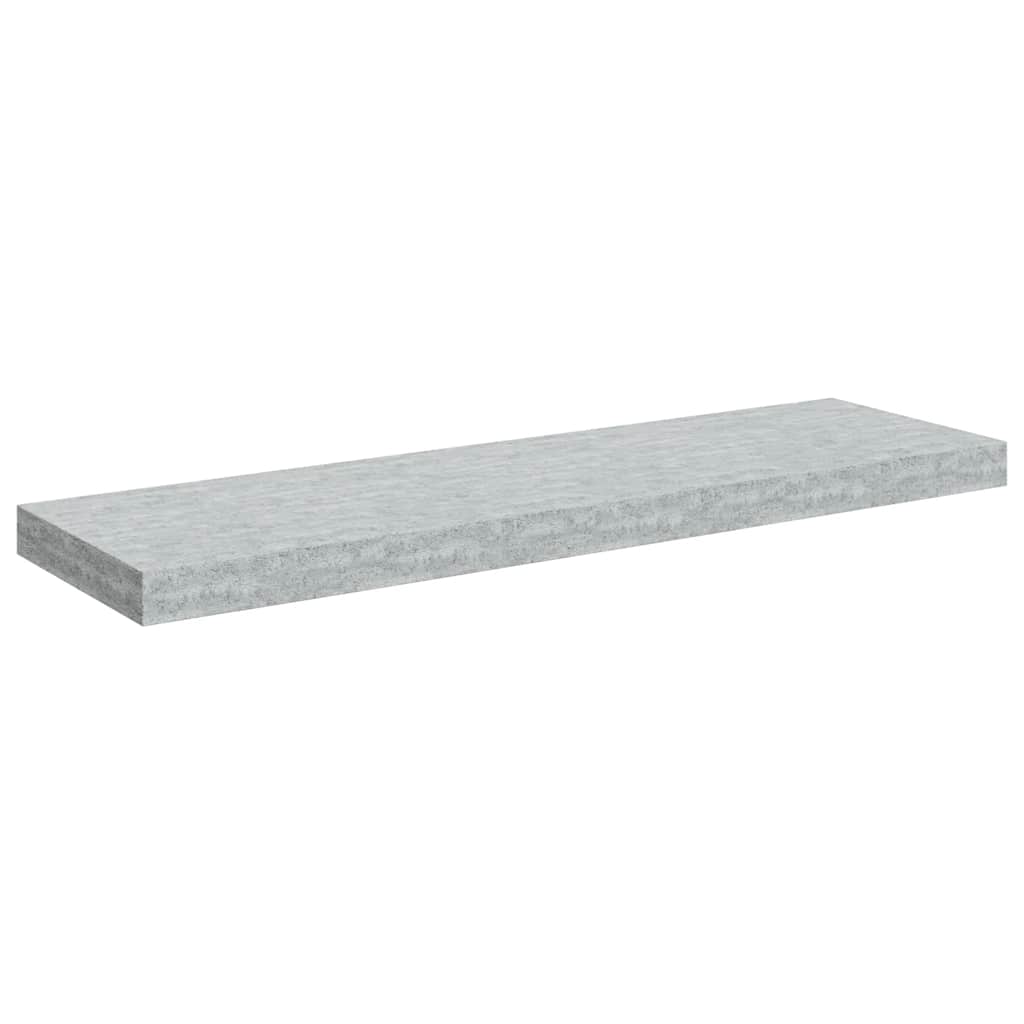 Floating Wall Shelves 2 pcs Concrete Gray 31.5"x9.3"x1.5" MDF