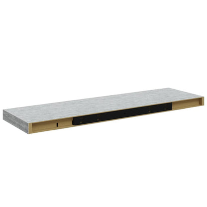 Floating Wall Shelves 4 pcs Concrete Grey 80x23.5x3.8 cm MDF