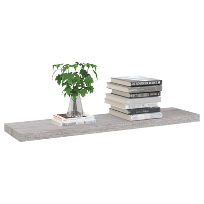 Wall Shelf Gray Honeycomb MDF, metal 35.4 in long Wall Shelf