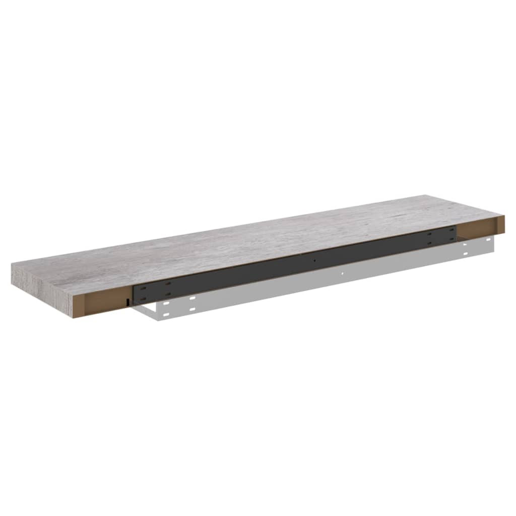Wall Shelf Gray Honeycomb MDF, metal 35.4 in long Wall Shelf