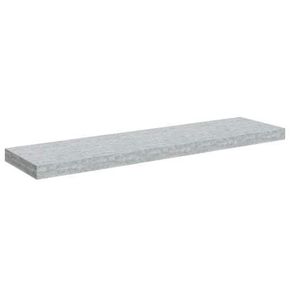Floating Wall Shelves 2 pcs Concrete Grey 90x23.5x3.8 cm MDF