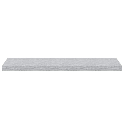 Floating Wall Shelves 2 pcs Concrete Grey 90x23.5x3.8 cm MDF