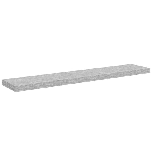 Floating Wall Shelf Concrete Gray 47.2"x9.3"x1.5" MDF