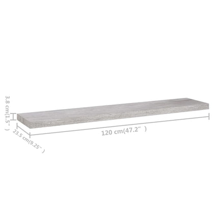 Wall Shelf Concrete grey Honeycomb MDF Wall mounting Wall Shelf