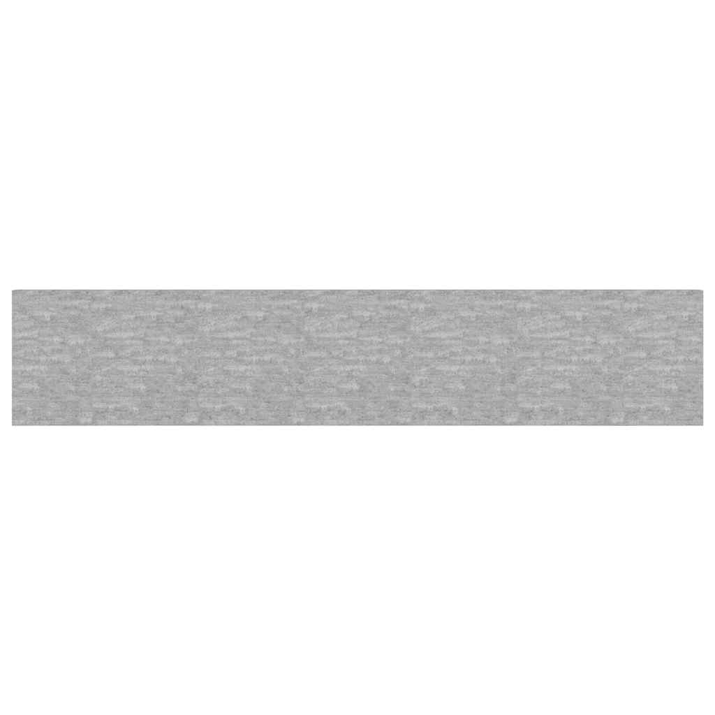 Floating Wall Shelves 2 pcs Concrete Grey 120x23.5x3.8 cm MDF