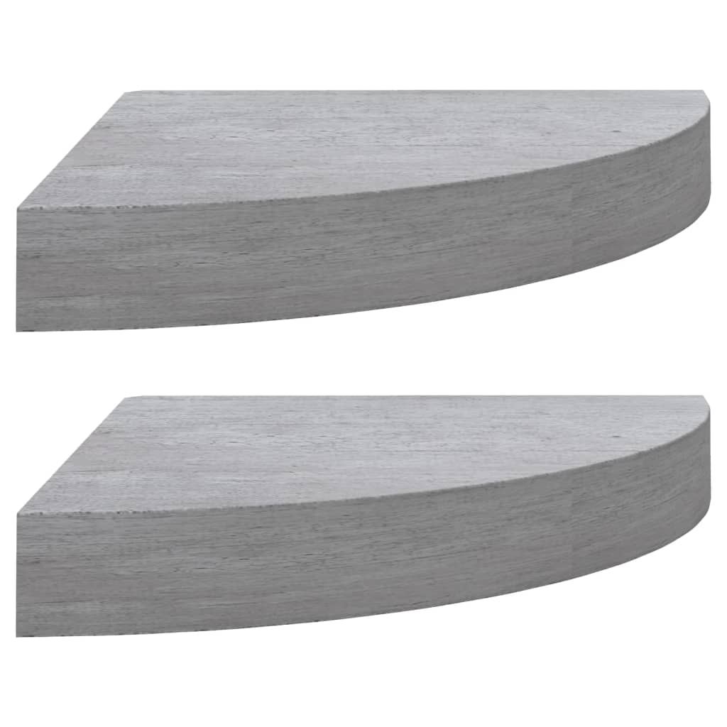 Wall Corner Shelf Set of 2 Concrete grey Honeycomb MDF, metal