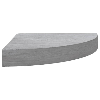 Wall Corner Shelf Set of 2 Concrete grey Honeycomb MDF, metal