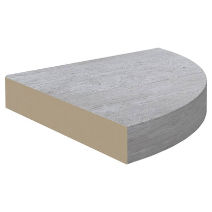 Wall Corner Shelf Concrete gray Honeycomb MDF 13.8 in corner size