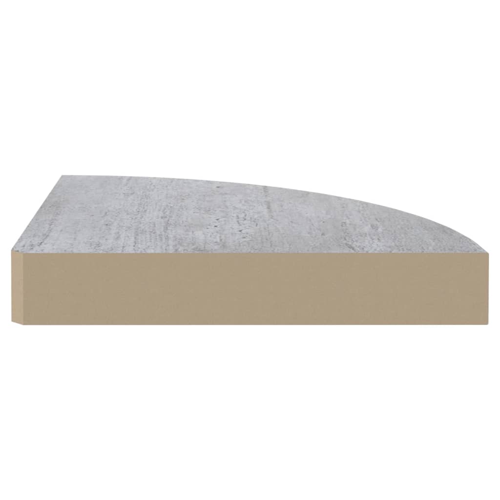 Wall Corner Shelf Concrete gray Honeycomb MDF 13.8 in corner size