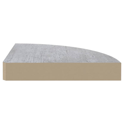 Wall Corner Shelf Concrete gray Honeycomb MDF 13.8 in corner size