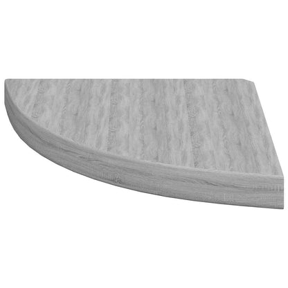 Wall Corner Shelves 2 pcs Concrete Gray 13.7"x13.7"x1.4" MDF