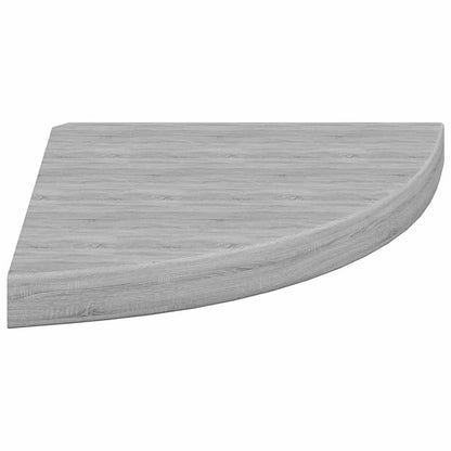 Wall Corner Shelves 2 pcs Concrete Gray 13.7"x13.7"x1.4" MDF