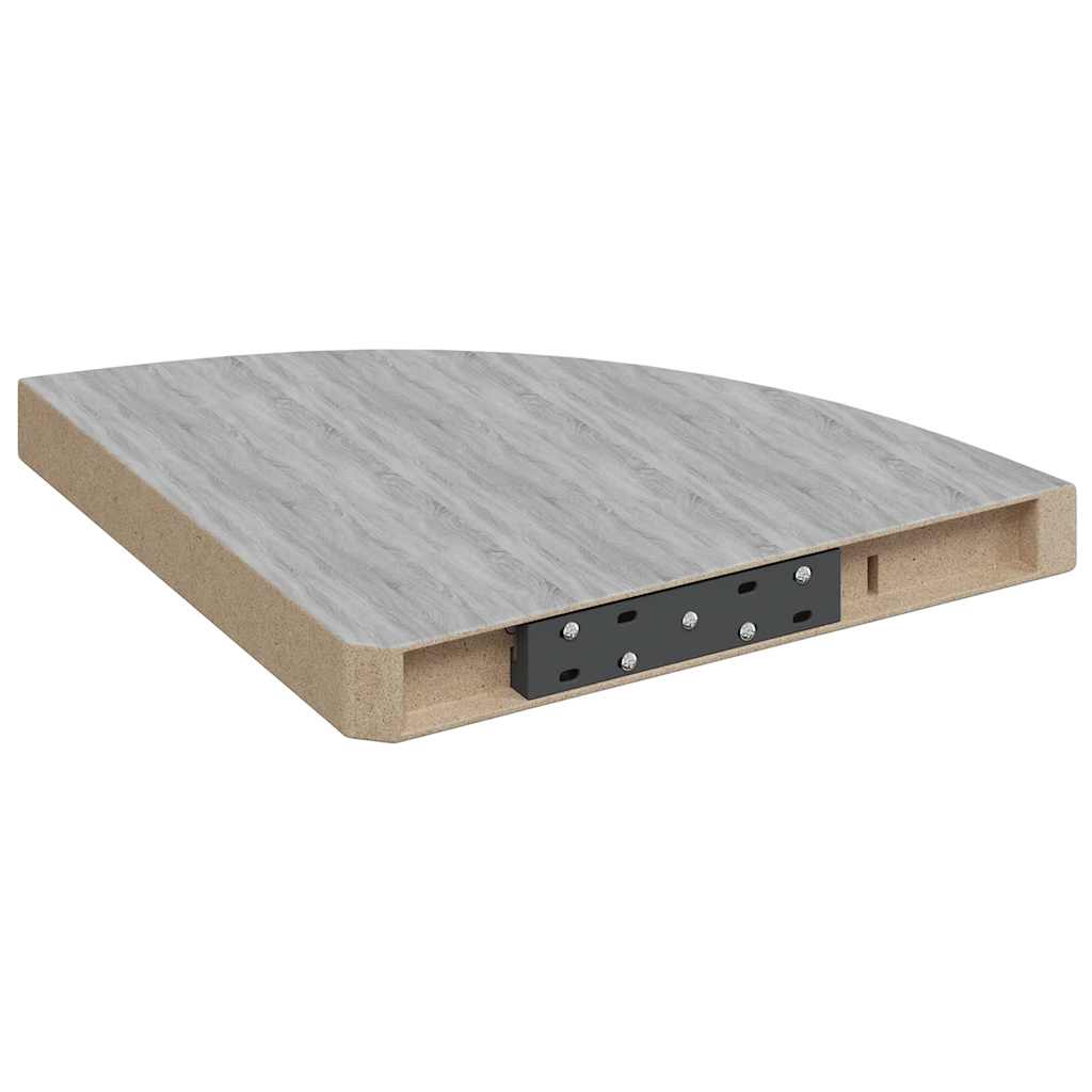 Wall Corner Shelves 2 pcs Concrete Gray 13.7"x13.7"x1.4" MDF