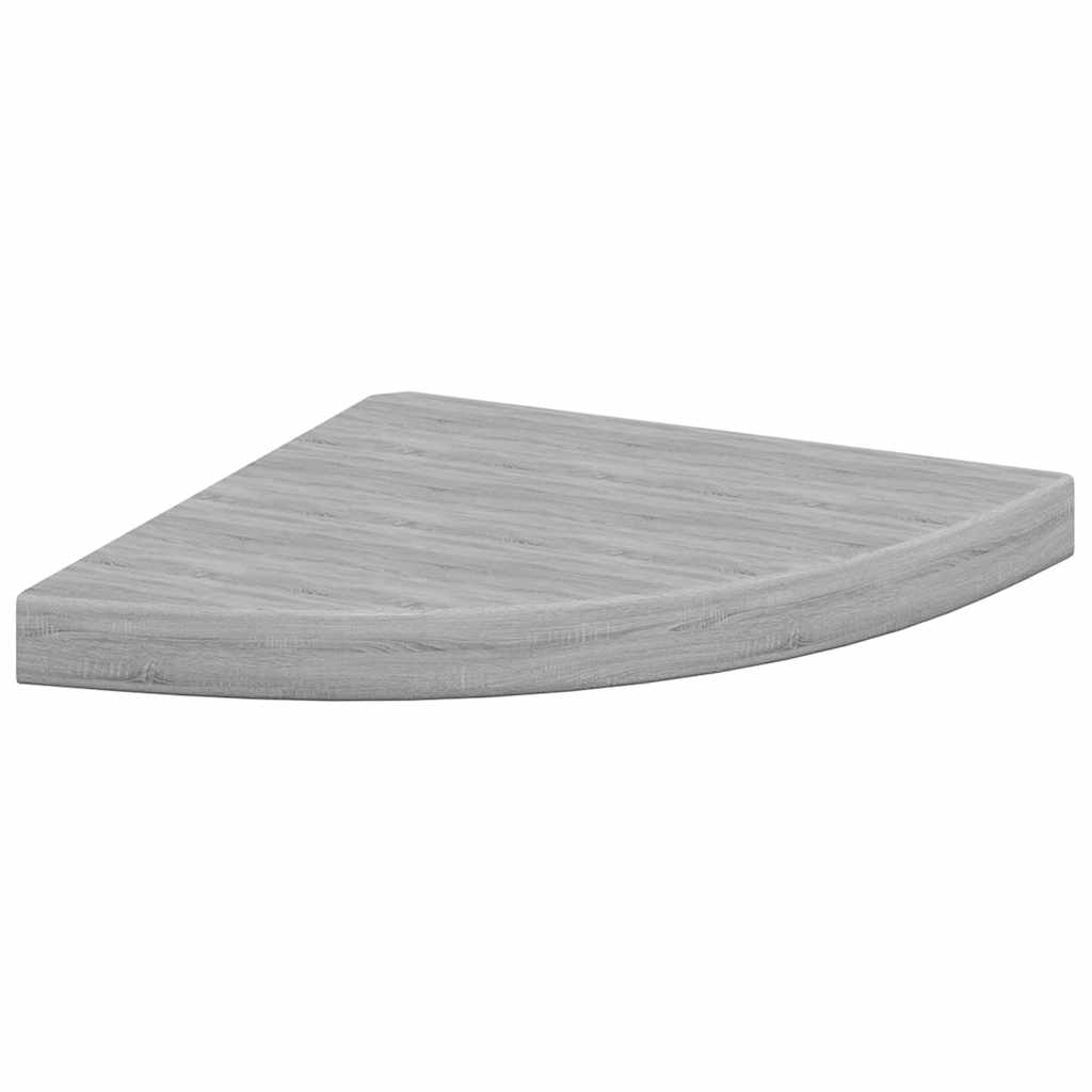 Wall Corner Shelves 4 pcs Concrete Grey 35x35x3.8 cm MDF