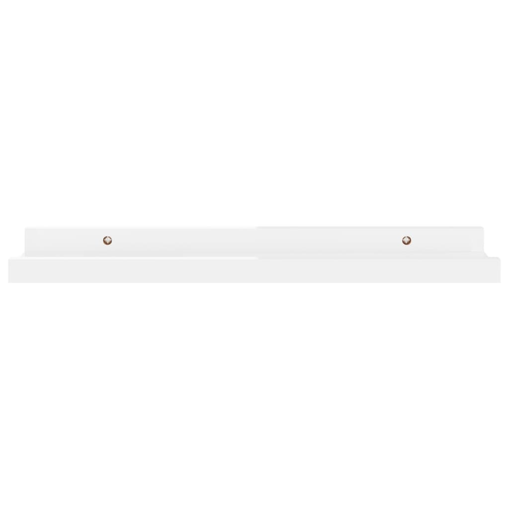 Wall Shelves 2 pcs High Gloss White 40x9x3 cm