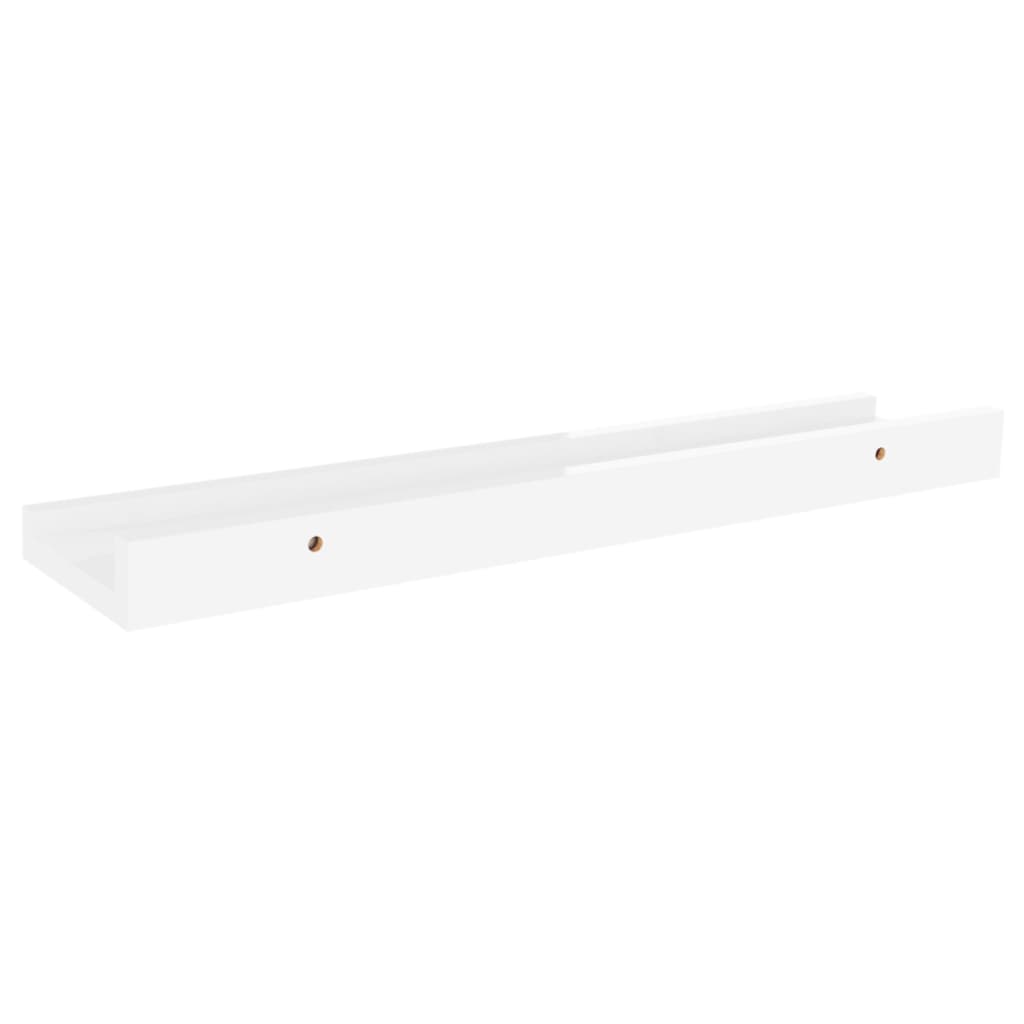 Wall Shelves 2 pcs High Gloss White 40x9x3 cm