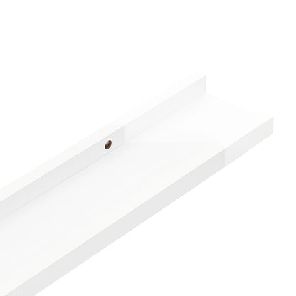 Wall Shelves 2 pcs High Gloss White 40x9x3 cm