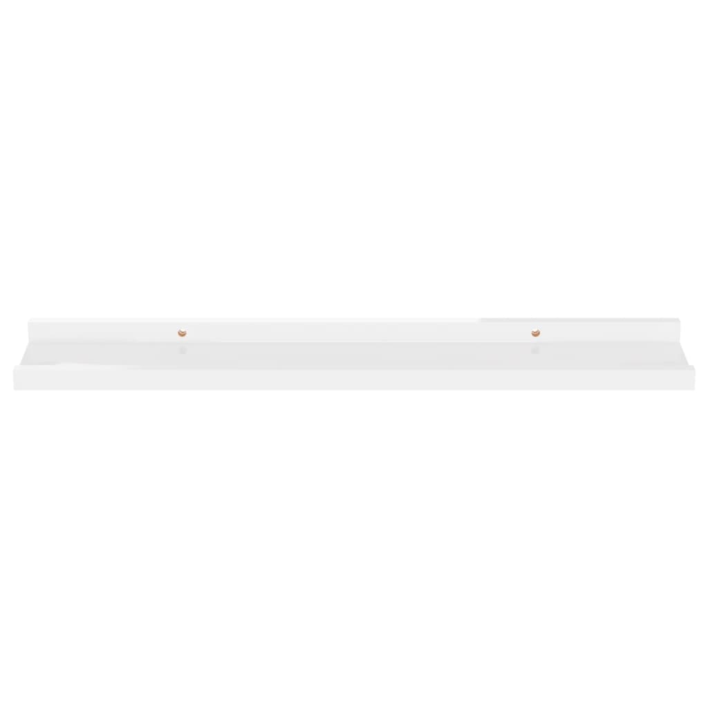 Wall Shelves 2 pcs High Gloss White 60x9x3 cm