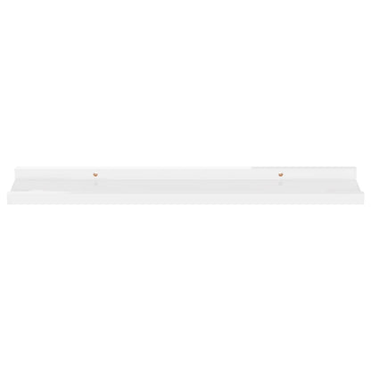 Wall Shelves 2 pcs High Gloss White 60x9x3 cm