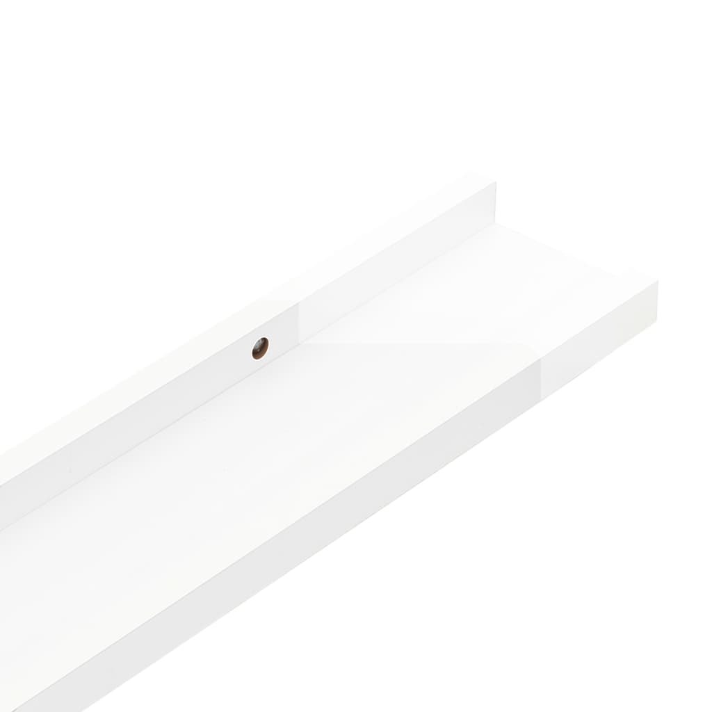 Wall Shelves 2 pcs High Gloss White 60x9x3 cm