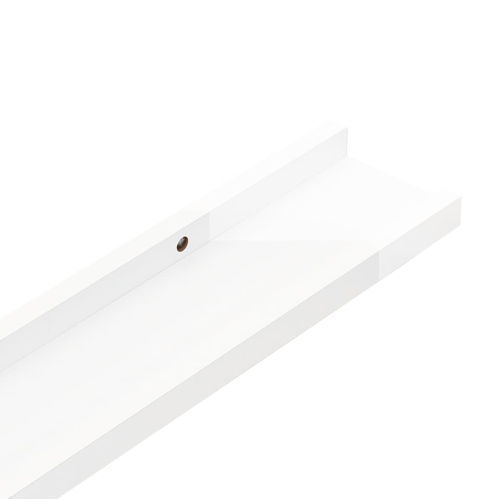 Wall Shelf Set of 2 High gloss white MDF Medium Wall mounting