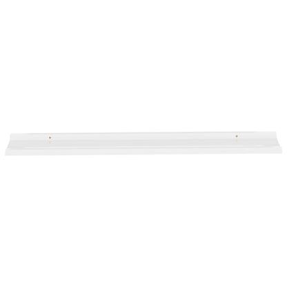 Wall Shelves 2 pcs High Gloss White 115x9x3 cm