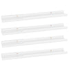 Wall Shelves 4 pcs High Gloss White 60x9x3 cm