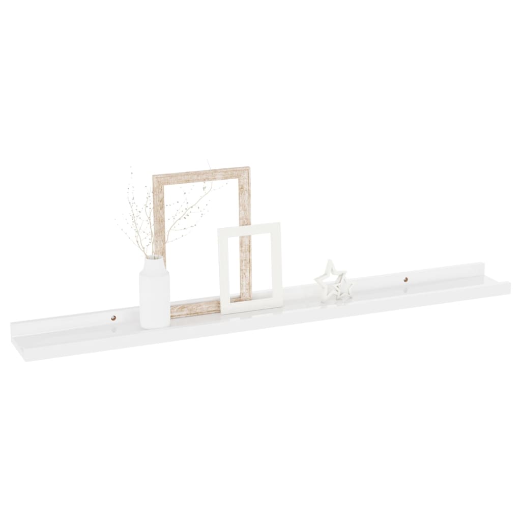 Wall Shelves 4 pcs High Gloss White 80x9x3 cm