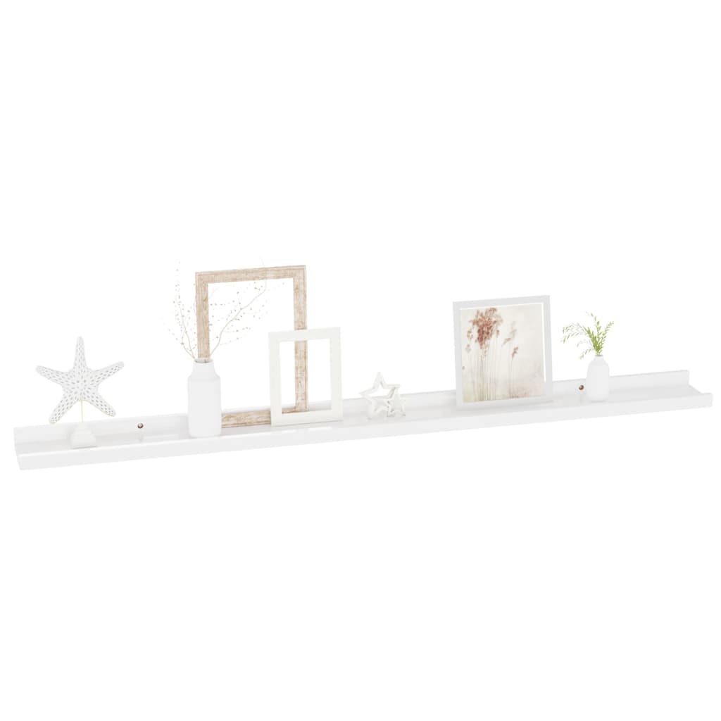 Wall Shelves 4 pcs High Gloss White 100x9x3 cm