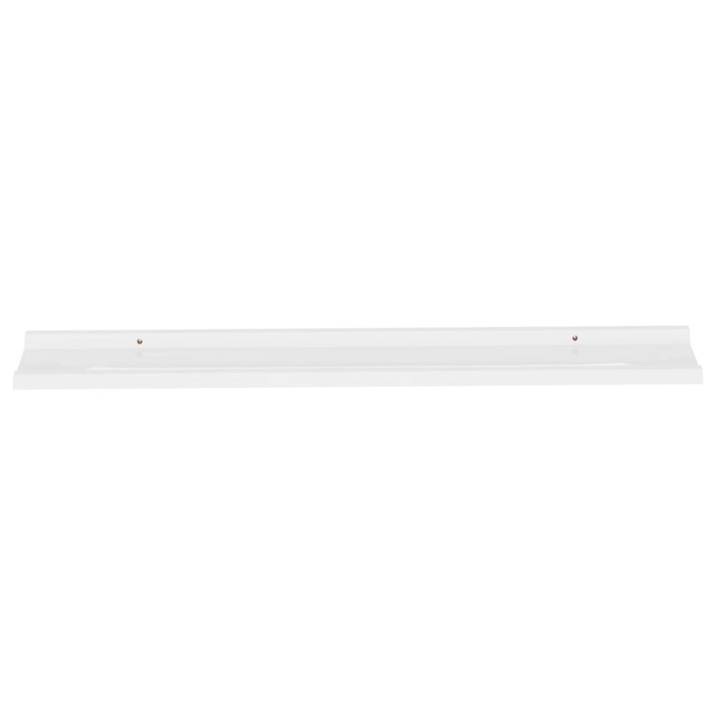 Wall Shelves 4 pcs High Gloss White 100x9x3 cm