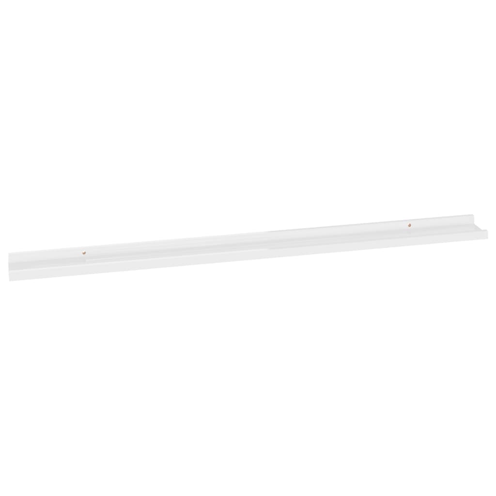 Wall Shelves 4 pcs High Gloss White 115x9x3 cm