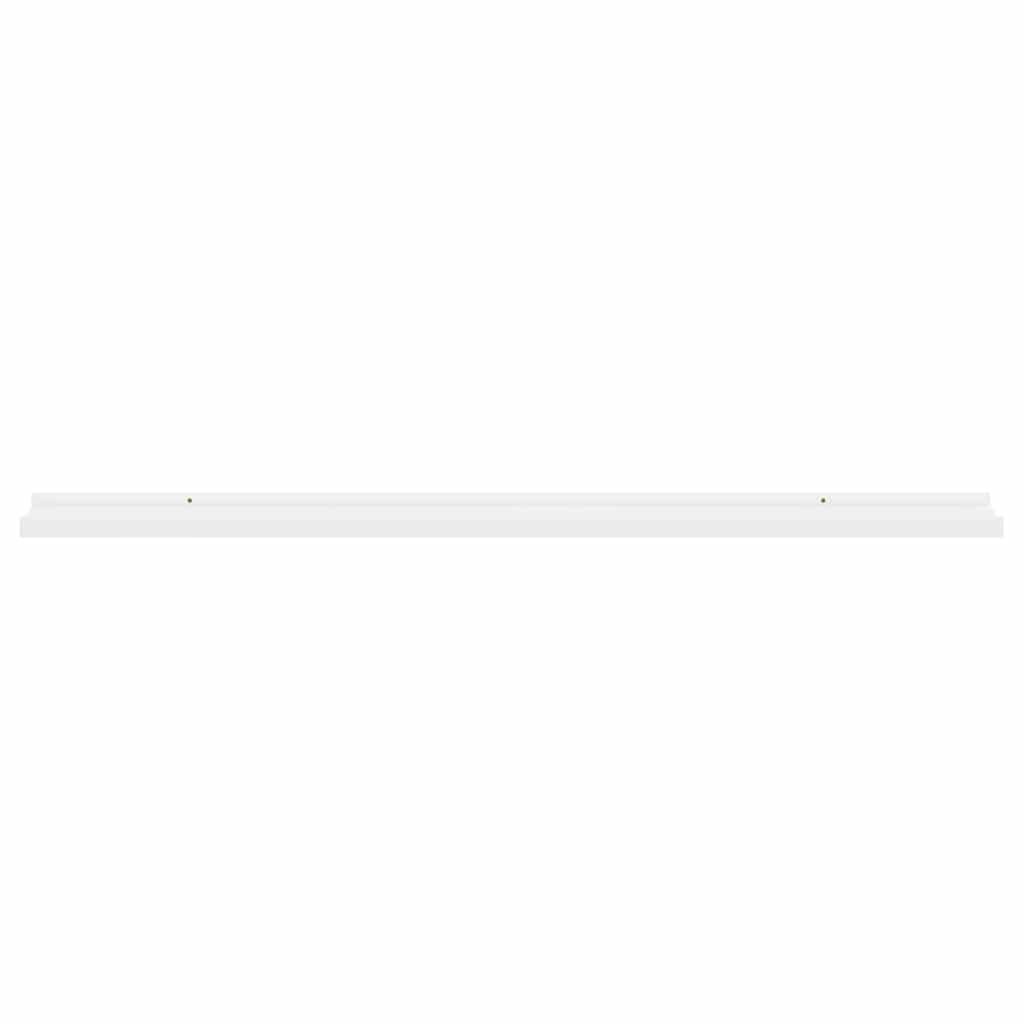 vidaXL Wall Shelf Set of 2 White MDF Medium Wall mounting Wall Shelf