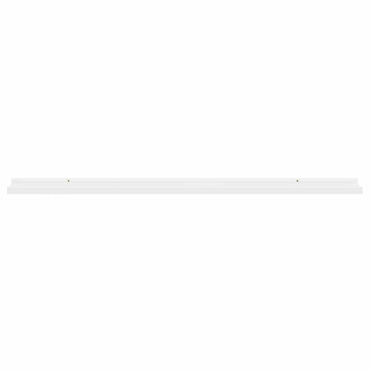 vidaXL Wall Shelf Set of 2 White MDF Medium Wall mounting Wall Shelf