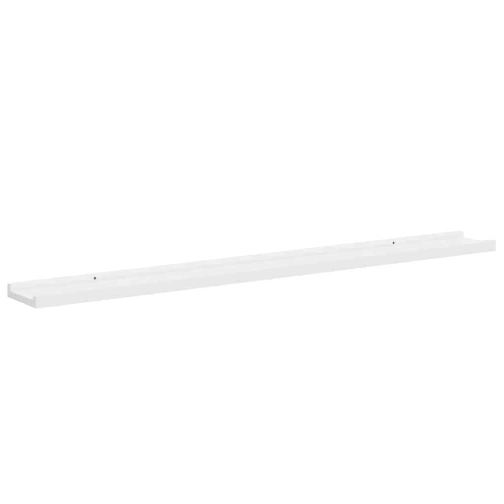 vidaXL Wall Shelf Set of 2 White MDF Medium Wall mounting Wall Shelf