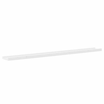 vidaXL Wall Shelf Set of 2 White MDF Medium Wall mounting Wall Shelf