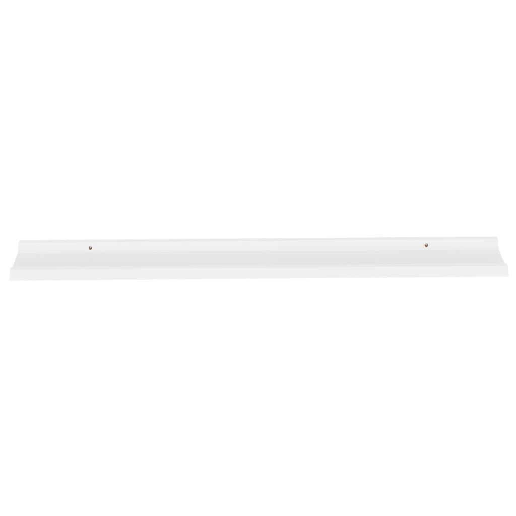 Wall Shelf Set of 2 White MDF 45.3 x 3.5 x 1.2 in Wall mounting