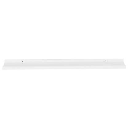 Wall Shelf Set of 2 White MDF 45.3 x 3.5 x 1.2 in Wall mounting