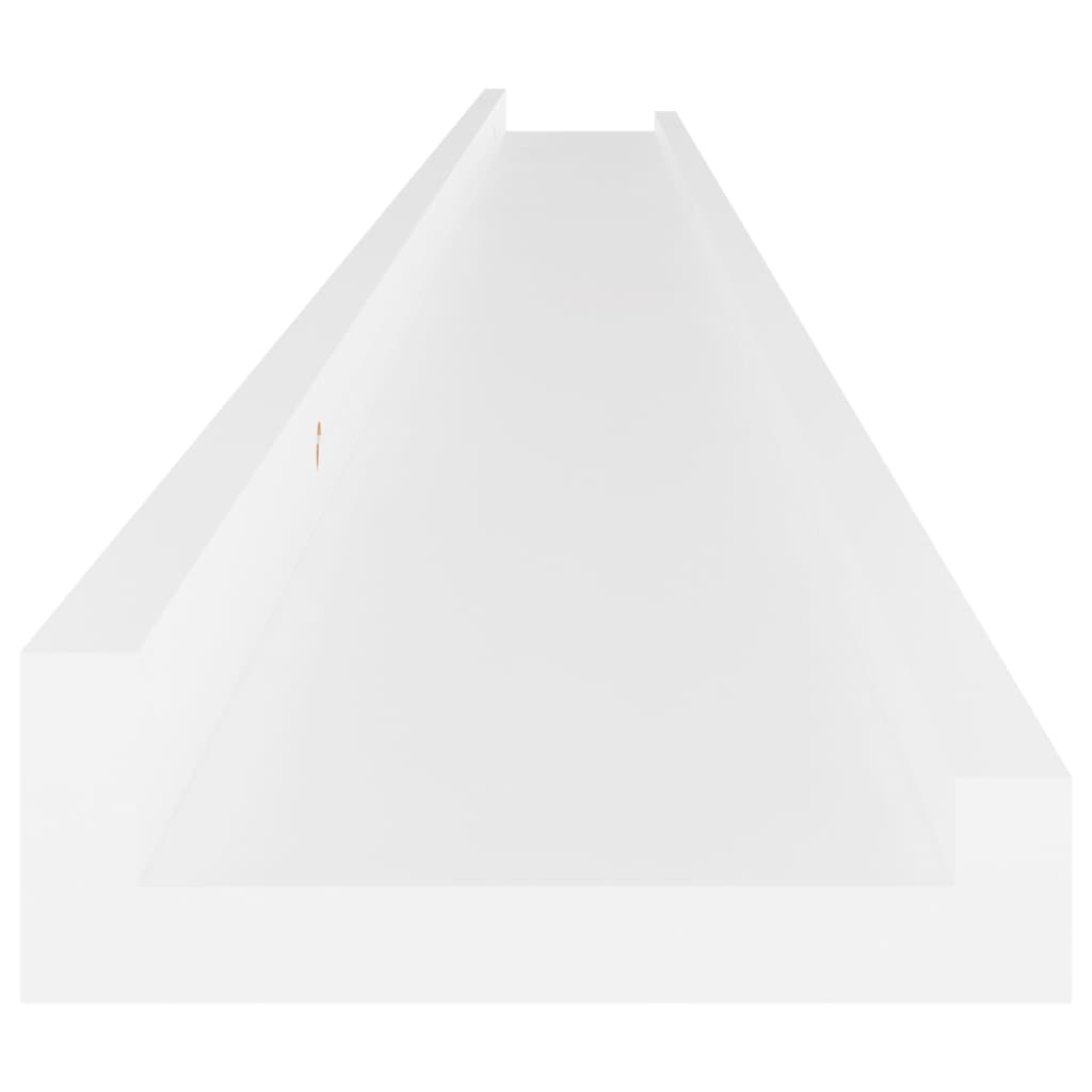 Wall Shelf Set of 2 White MDF 45.3 x 3.5 x 1.2 in Wall mounting