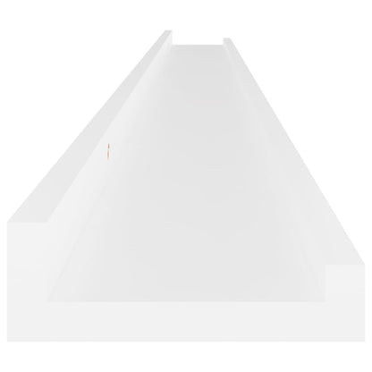 Wall Shelf Set of 2 White MDF 45.3 x 3.5 x 1.2 in Wall mounting