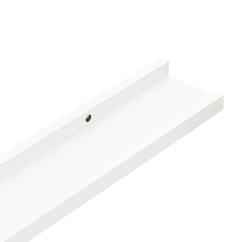 Wall Shelf Set of 2 White MDF 45.3 x 3.5 x 1.2 in Wall mounting
