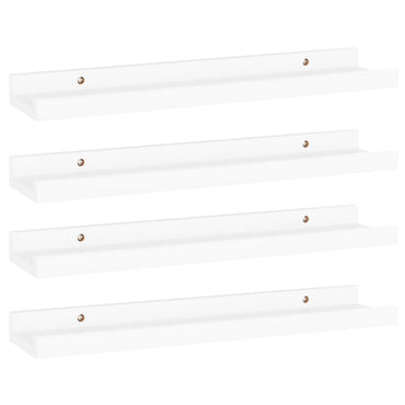 Wall Shelves 4 pcs White 40x9x3 cm