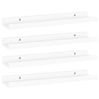 Wall Shelves 4 pcs White 40x9x3 cm