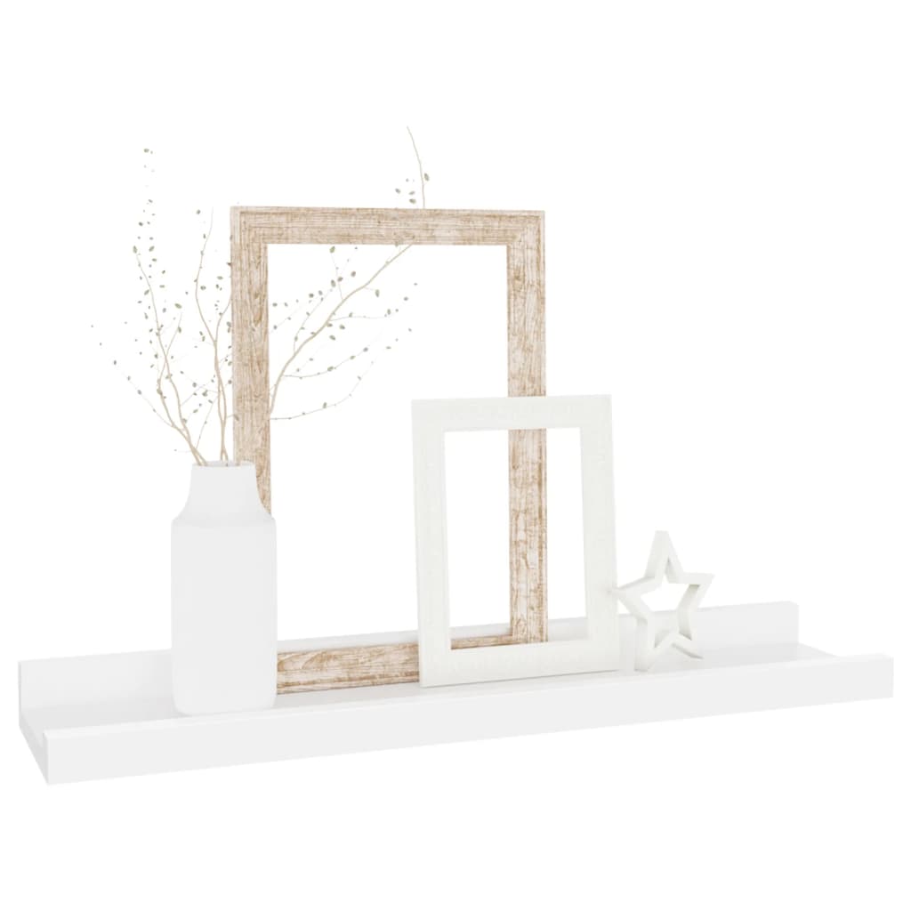 Wall Shelves 4 pcs White 40x9x3 cm