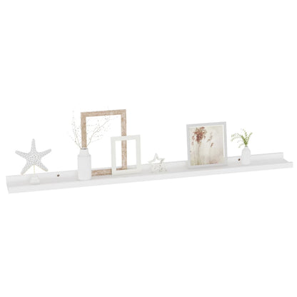 Wall Shelves 4 pcs White 100x9x3 cm